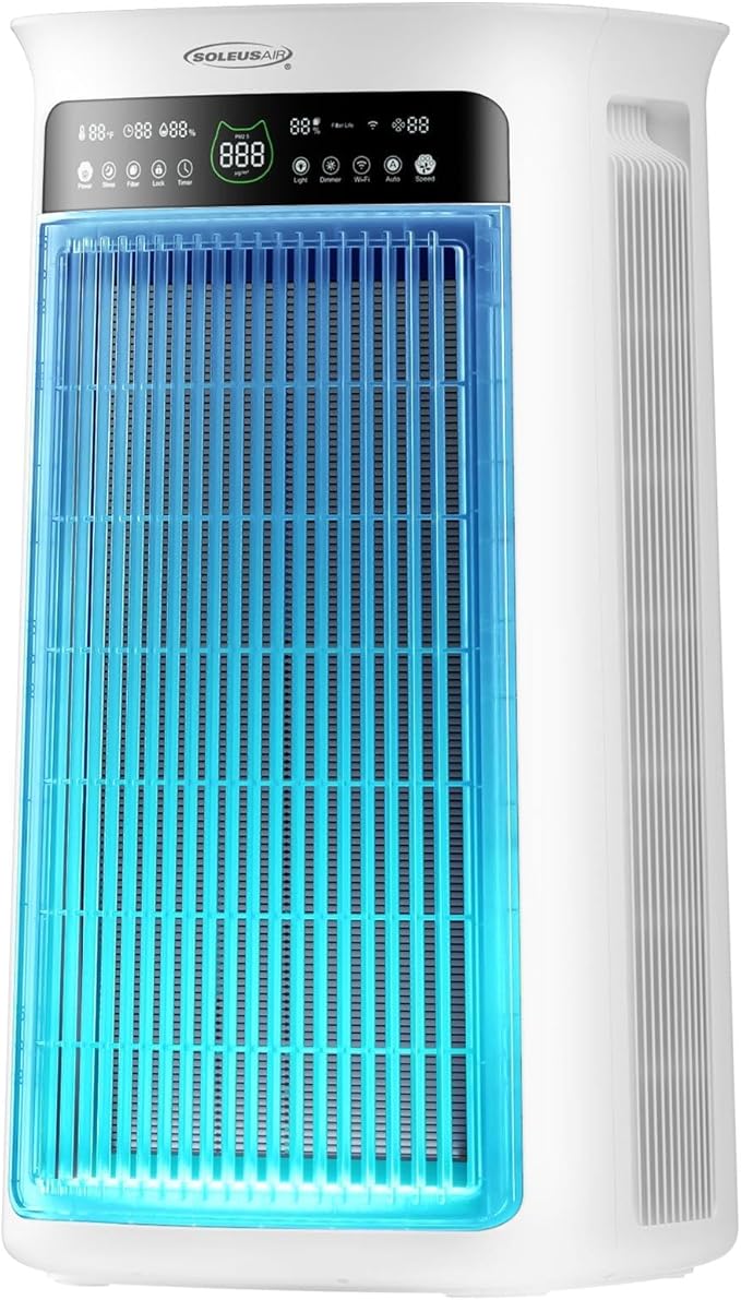 Air Purifier Large Room,True H13 HEPA Air Purifier for Home & Bedroom, Covers Up to 4000 Sq. Whole House Air Purifier, PM2.5 TEMP HD Sensor, Large Screen Display, 22dB Quiet for Pets Families