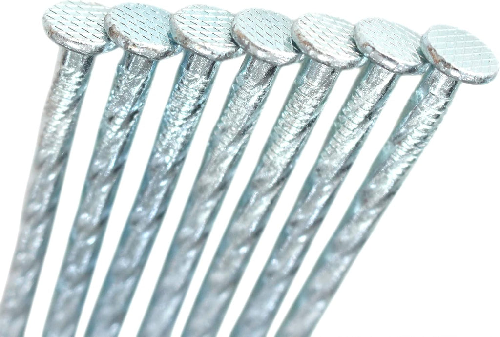 50/100/150 Pack 6" Solid Galvanized Non-Rust Metal Garden Stakes Spiral Landscape Edging Anchors for Paver Edging, Gardening, House Construction, etc (150)