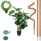 3 Pack Moss Pole, 30 Inch Monstera Plant Support， Moss Poles for Climbing Plants Indoor DIY, Coco Coir Plant Pole Moss Plant Stick Support Stake Kit for Potted Plants, Pothos, Philodendron