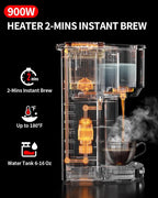 AIRMSEN Single Serve Coffee Maker with Grinder, Grind and Brew All in One - 6-16 Oz Single Cup Coffee Machine with 19 oz Travel Mug - Adjustable Drip Tray, Overheat Protection