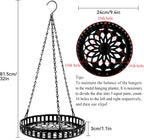 Plant Hanger Indoor Outdoor 2 Pack, Hanging Planter for Indoor Outdoor Plants, Hanging Plant Holder Shelf, Plant Hanging Basket, Decorative Metal Flower Holder