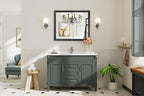 36x30 Inch Black Bathroom Mirror for Wall, Thick Metal Framed Rectangle Mirrors for Over Sink, Bedroom, Living Room, Entryway, Anti-Rust, HD Tempered Glass