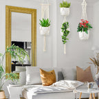 SFENNGPET Macrame Plant Hangers, 6Pack Hanging Planters for Indoor Plants