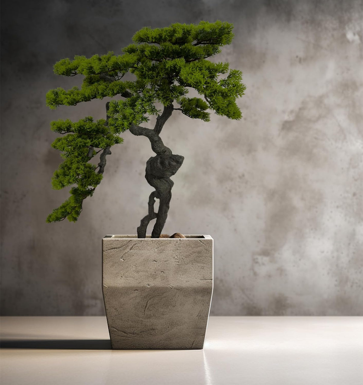 3.5ft（43in） Artificial Bonsai Tree Juniper Faux Plants Indoor Big Fake Plants Decor with Ceramic Pots for Home Table Office Desk Bathroom Shelf Bedroom Living Room Farmhouse Decorations