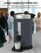 80 Cups Coffee Urn - 12l(3.2 Gallon) Large Coffee Maker,Commercial Coffee Maker - Stainless Steel, Double-Wall Insulated, Quick Brewing - Ideal for Large Events