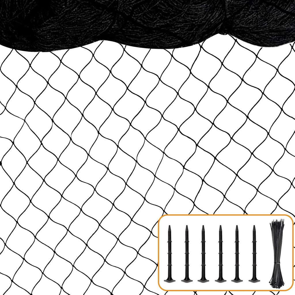 100'x100' Bird Netting for Chicken Coop, Nylon 3/4" Mesh Poultry Netting Chicken Nettings Roof Hawk, Aviary Net Deer Fence Garden Netting for Fruits Trees Plant