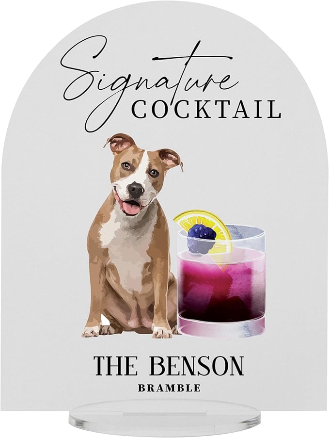 Pet Signature Drink Wedding Signs