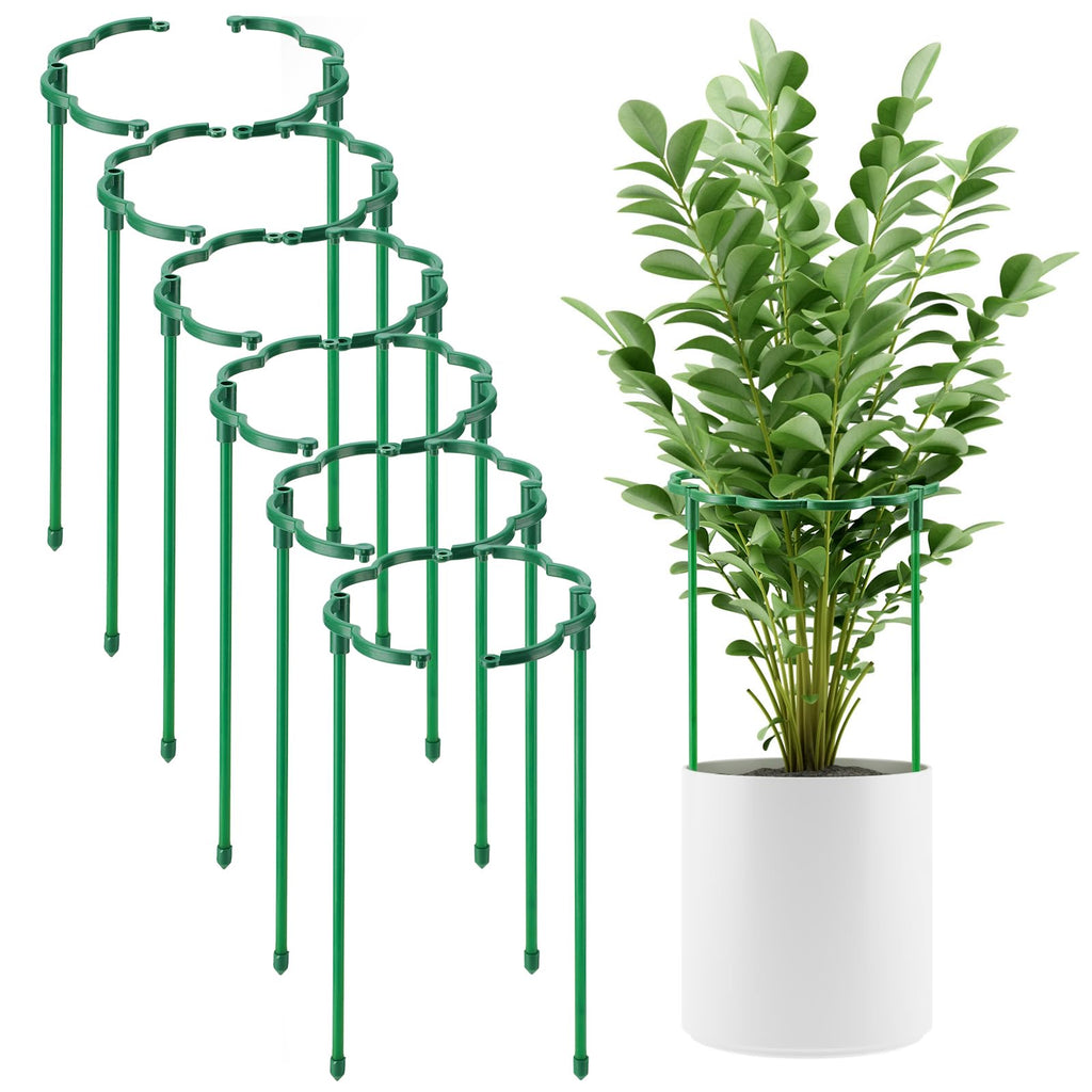 Moiggonoy 12 Pack Plant Support Stakes Sets - Versatile Plant Cages, Stackable Garden Flower Support， Small Plant Stakes for Indoor Plants,Tomato,Monstera, Peony, Hydrangea, Climbing Plants