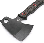 C1393 Camping Hatchet Survival Axe,DC53 Steel Blade with Micarta Handle Multitool Axe Hex Wrenches with Kydex Sheaths for Chopping Wood,Gardening,Outdoor Camping Hiking(Black)