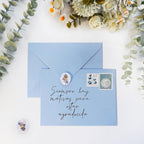 50 Pack 4x6 Envelopes Letter Size, Blue A4 Envelopes Self Seal for Wedding Invitation, Envelope 4.3x6.3 for Greeting Cards, Photos, Baby Shower, Graduation, Thank You Cards, Announcements