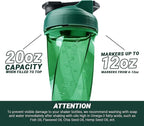 HELIMIX 1.5 Vortex Blender Shaker Bottle Holds upto 28oz | No Blending Ball or Whisk | USA Made | Portable Pre Workout Whey Protein Drink Shaker Cup | Mixes Cocktails Smoothies Shakes | Top Rack Safe