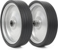 AR-PRO (2-Pack) 10"x2.2" Flat Free Solid Rubber Replacement Tires – 10 Inch Solid Wheels for Hand Trucks, Dollies, Utility Carts, and Wheelbarrows with 2.2" Offset and 5/8" Axle Hole