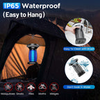 Solar Bug Zapper Outdoor Waterproof, Portable Pest Control Electric Mosquito Zapper Killer with Panel Sensor, Rechargeable Insect Trap Fly Zapper for Home, Patio, Backyard, Camping