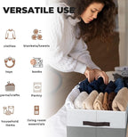 Criusia 6 Pack Clothes Bins for Organization - 16x12 Extra Large Storage Baskets for Shelves Closet Bedroom - Toy Storage Organizer Bins Boxes Cubes for Nursery - RV Apartment Essentials