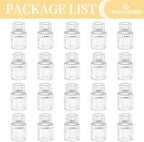 Romadedi Glass Candle Holder for Candlestick - 20 Pcs Clear Small Tapered Candle Holder Wedding Decor Table Centerpiece Bulk for Candle Sticks Christmas Party Living Room Dinner Advent