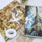 Cookie Bags for Packaging, Searik Translucent Plastic Cellophane Pastry Treat Bags for Party Gift Giving Bakery Bread Candy Chocolate Wrapping Goods with Stickers and Ribbon (3.5 x 8.8 Inches, 80 Pcs)