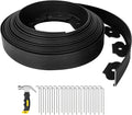 GROWNEER 33FT Landscape Edging Flexible 2 inch Tall Garden Border with 30pcs Galvanized Steel Anchoring Spikes and Hammer Lawn Edging Kit for Flower Bed, Pathway, Landscaping Project, Black