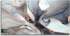 XXMWallArt FC3462 Framed Wall Art Gray and Gold Abstract Painting Background Abstract Canvas Wall Art Print Painting for Bedroom Living Room Office Wall Decor Home Decor