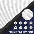 FLT4100 True HEPA Replacement Filter Size E for Guardian Technologies model AC4100 AC4100CA AC4150BL AC4150PCA AC4150P, 3 x Hepa Filter + 9 x Activated Carbon Pre-Filter