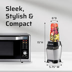Epsilon Portable Smoothie Blender for Shakes & Smoothies with LED Display & 24 Oz BPA-Free Travel Cup, Personal Juicer Blender w/ 1000W High-Speed Motor for Ice Crushing & Frozen Blending