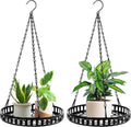 Plant Hanger Indoor Outdoor 2 Pack, Hanging Planter for Indoor Outdoor Plants, Hanging Plant Holder Shelf, Plant Hanging Basket, Decorative Metal Flower Holder