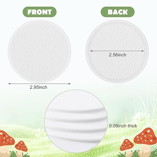 24 Pcs 2.5" Monotub Adhesive Filter Disks-2MM Thick Monotub Filter Discs-Monotub Filters for Mushroom Growing Supplies Filter Pad Replacements