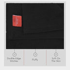 TEXTILOM 100% Turkish Cotton Oversized Luxury Bath Sheets, Jumbo & Extra Large Bath Towels Sheet for Bathroom and Shower with Maximum Softness & Absorbent (40 x 80 inches)- Black