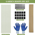 Greenhouse Hoops 60pcs, Sunwuk Garden Hoops for 1-3.5ft Wide Raised Bed, 15 Sets of 5.6ft Long Super Bendable Fiberglass Support Hoops Frame, Mini Greenhouse Flat for Row Cover (S Size)
