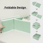 Cupic Cupid Drawer Organizer, Dresser Organizers, Foldabe Drawer Organizer Clothes, Closet Organization and Storage Dividers for Socks, Underwear and Diaper, Set of 12, Green