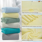 8-Piece Premium Towel Set for Bathroom|2 Oversized Large Bath Sheet,2 Hand Towels,4 Washcloths|Soft Cozy Highly Absorbent Fast Dry Microfiber Shower Towel Set for Hotel Bathroom Essentials,Yellow