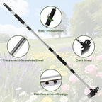 Weed Tool with Long Handle - 60" Manual Weeder Remover Tool, 2 in 1 Hand Weed Rake and Garden Hoe for Gardening, Heavy Duty Uprooting Weeding Pull for Yard, Lawn, Patio and Garden