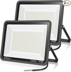 2 Pack 240W LED Flood Lights,100-277V IP65 Waterproof 5000K Daylight 1700 watt Equivalent 36500LM Super Bright Outdoor LED Arena Lights Commercial Lighting for Stadium,Backyard, Parking lot etc