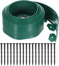 uxcell Landscape Edging, 1Pcs 20FT x 3.94" - No Dig Garden Edging Kit with 18 Stakes, Landscape Edging Border for Garden Lawn Flower Bed Yard Grass (Green)