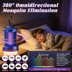 Bug Zappers, Portable USB Rechargeable with 360° Smart Zapping, Camping Lamp, Quiet Operation, Safe for Baby and Pregnant, Ideal for Garden, Home, Campsite