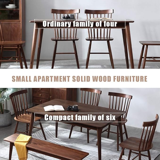 Dining Table Kitchen Table 47" Dining Room Table Small Kitchen Table for Small Spaces Table Modern Home Furniture Dinner Table Rectangular (Espresso)