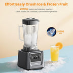 Blenders for Kitchen, 2000W Professional Grade High-Speed Countertop Blender with 68oz Pitcher & 27oz To-Go Cup for Smoothies, Ice, and Frozen Fruit, BPA-Free, Dishwasher Safe