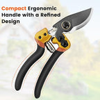 Professional Pruning Shears, Japanese SK5 Steel Blades for Precise Trimming, Bypass Pruners, Heavy Duty Garden Clippers for Branch Cutting, Bonsai, and Gardening