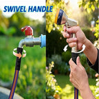 short garden hose 6 feet x 5/8Inch, short water hose with Swivel Handle, Heavy Duty, Flexible, Sturdy, Lightweight, Male to Female Fittings