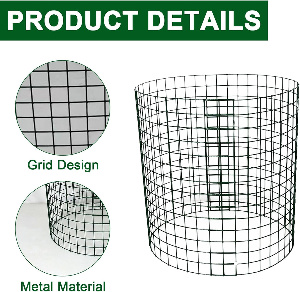 12 Packs 14'' Dia x 14'' H Plant Wire cage 24 Pcs Metal Plant Protection Mesh Plant Cages Bunny Barricades Plant Protection Wire Cage for Flowers Vegetables Protection from Animals