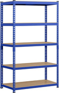 Yaheetech Storage Shelves 5 Tier Garage Shelving Heavy Duty Garage Shelves Adjustable Metal Shelving Unit Utility Rack Industrial Shelving for Warehouse Pantry Closet, 35.5″W × 17.5″D × 72″H, Blue
