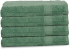 Casa Lino 4 Pack Hand Towels for Bathroom, 18"x28", 100% Cotton, Ultra Soft & Highly Absorbent, Premium Luxury Towels for Gym, Shower, Hotel, New Apartment Essentials, Green