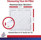 Filter King 18x24x1 Air Filter | 12-PACK | MERV 11 HVAC Pleated A/C Furnace Filters | MADE IN USA | Actual Size: 17.5 x 23.5 x .75"
