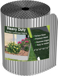 Corrugated Garden Edging,8"×10Ft Galvanized Steel Landscape Edging & Lawn Edging Border, Metal Garden Border for Flower Beds, Garden，Lawn，Raised Beds & Tree Surrounds (Silver)
