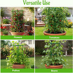 Plant Support Stakes, 2025 Upgraded Tomato Cages for Garden, Garden Flower Stakes, Round Plants Support for Indoor Outdoor Climbing Plants Vegetable Flower Pot (12, Green)