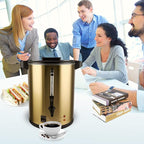 Commercial Coffee Urn, 16L Double Wall Stainless Steel Large Percolate Coffee Maker Electric Hot Water Urn Dispenser for Parties Office Catering Events 68-cup