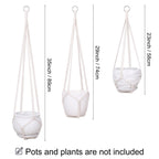 YIBOT 3 Pack Macrame Plant Hanger Indoor Hanging Planter for Plants Holder