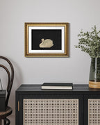VIYYIEA Gold Framed Wall Art Canvas Print Home Decor Vintage Swan Decoration Grace Swan Art Painting Pictures Rustic Bathroom Wall Decor Animal Farmhouse Artwork for Living Room Bedroom Office 11x14in