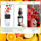 BioloMix Blender and Food Processor Combo, 700W Portable Juicer, Personal Blender, Meat Grinder, Food Processor, Coffee Spice Grinder, Meat Chopper, Smoothies, Fruits Mixer