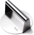 Meykers Smash Burger Press 6.3” Burger Smasher | for Griddle Grill Pan Skillet | Weight Gain Flat Presser Smashburger Maker 304 Stainless Steel | Meat Bacon Sandwich Panini | Tool Kit for BBQ Lover