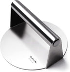 Meykers Smash Burger Press 6.3” Burger Smasher | for Griddle Grill Pan Skillet | Weight Gain Flat Presser Smashburger Maker 304 Stainless Steel | Meat Bacon Sandwich Panini | Tool Kit for BBQ Lover